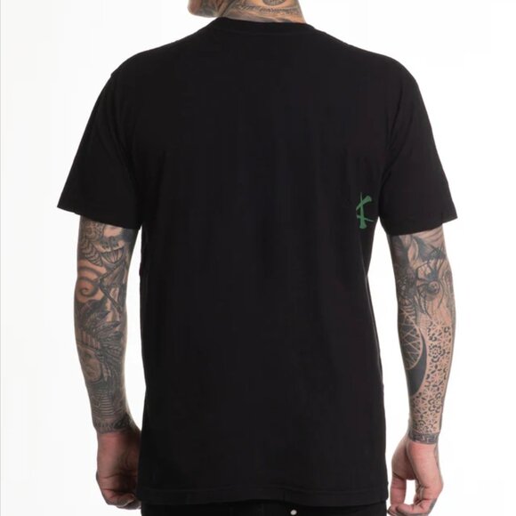 Affliction Toxic Wrath Tee - Black and Green Size Medium - Picture 2 of 8